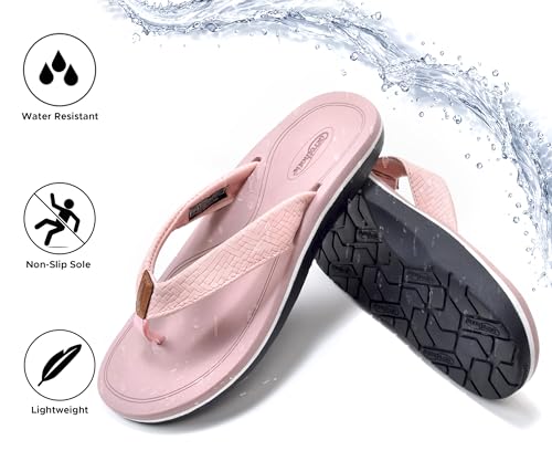 Image of AEROTHOTIC Beach Sandals for Woman Non Slip Flip Flops Quick Dry Slippers