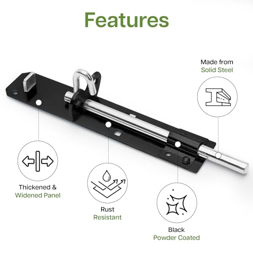 Galvanised Brenton Bolt Sliding Door Lockable Padbolt - Image 3