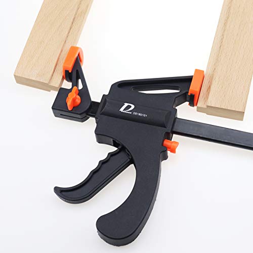 image for D DUSSAL Quick Grip Clamps for Woodworking 2 Different Size Ratchet Ba