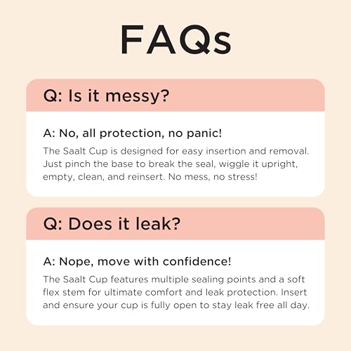 Image of Saalt Soft Menstrual Cup, Reusable Period Cup with Carry Bag | Comfortable Reusable Menstrual Cup with Leak-Free Protection Up to 12 Hours, BPA and Latex Free, Small, Desert Blush