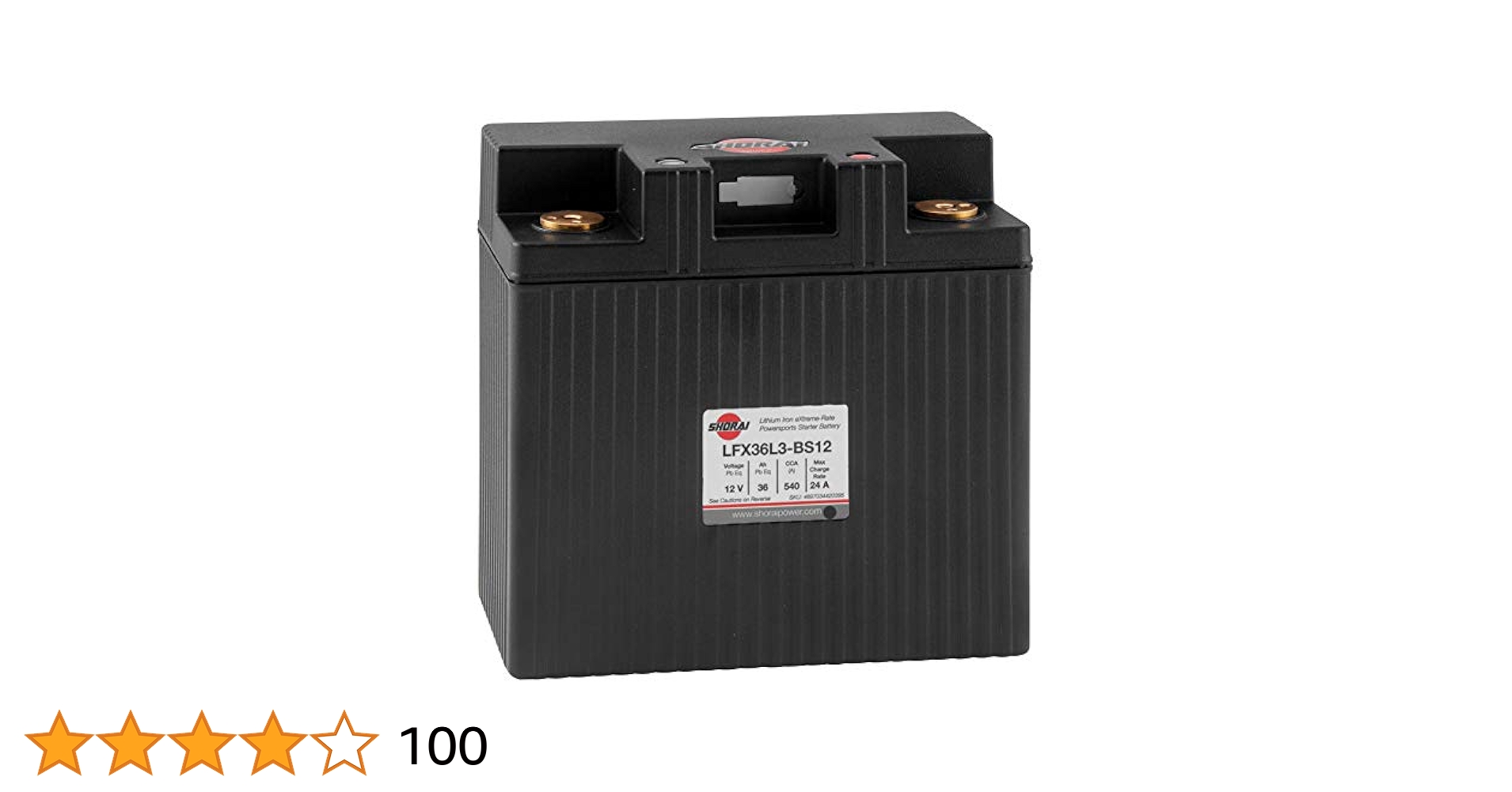 .  Shorai Lithium Battery LFX36L3-BS12 Lightweight Powerful