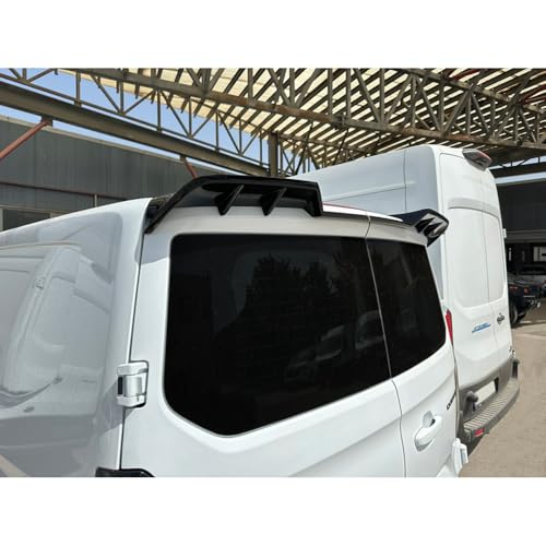 Motordrome Roof spoiler V.2 compatible with Ford Transit Custom (V710) 2023- & Volkswagen Transporter T7 2024- (with 2 barn doors) (PU) - Image 4