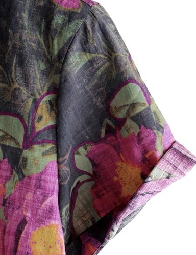Image of VATPAVE Mens Casual Hawaiian Floral Shirts Short Sleeve Button Down Tropical Shirts Beach Summer Shirts
