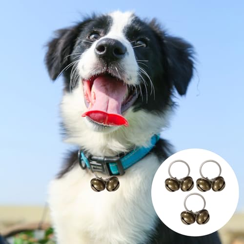 3 Stück Glocken,Laute Katzen Dog Glocke,Haustier Bells,Glöckchen,Kleine Glocke Halsband Anhänger,Hundeglocke Jagd,Hundeglocken Tracker Anti Verlust,Haustiere Laut Schellen,Basteln Katzenglocke