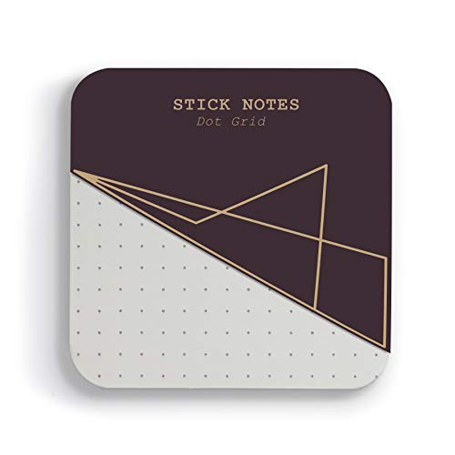 Papercoal Sticky Notes/Notepad/Stick Notes – 3 x 3 inches / 50 Sheets / 90G / White/Dot Grid/Self Sticky (6 Pads)