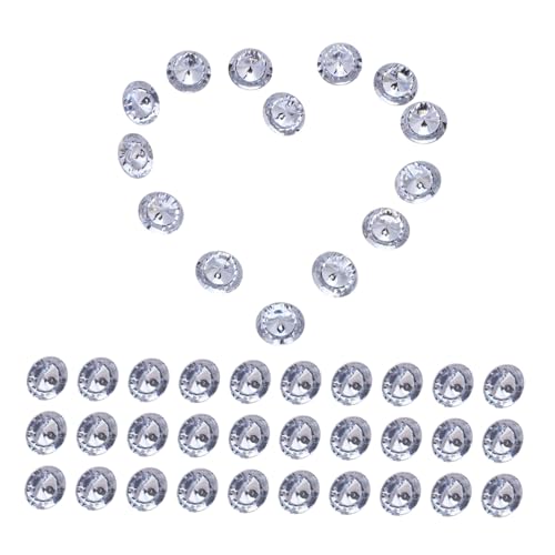 MUELODSIC 80 Piezas Botones de Tapicería de Cristal con Brillo Unidades Botones Decorativos para Sofá y Cabecero Accesorios DIY para Muebles y Paredes