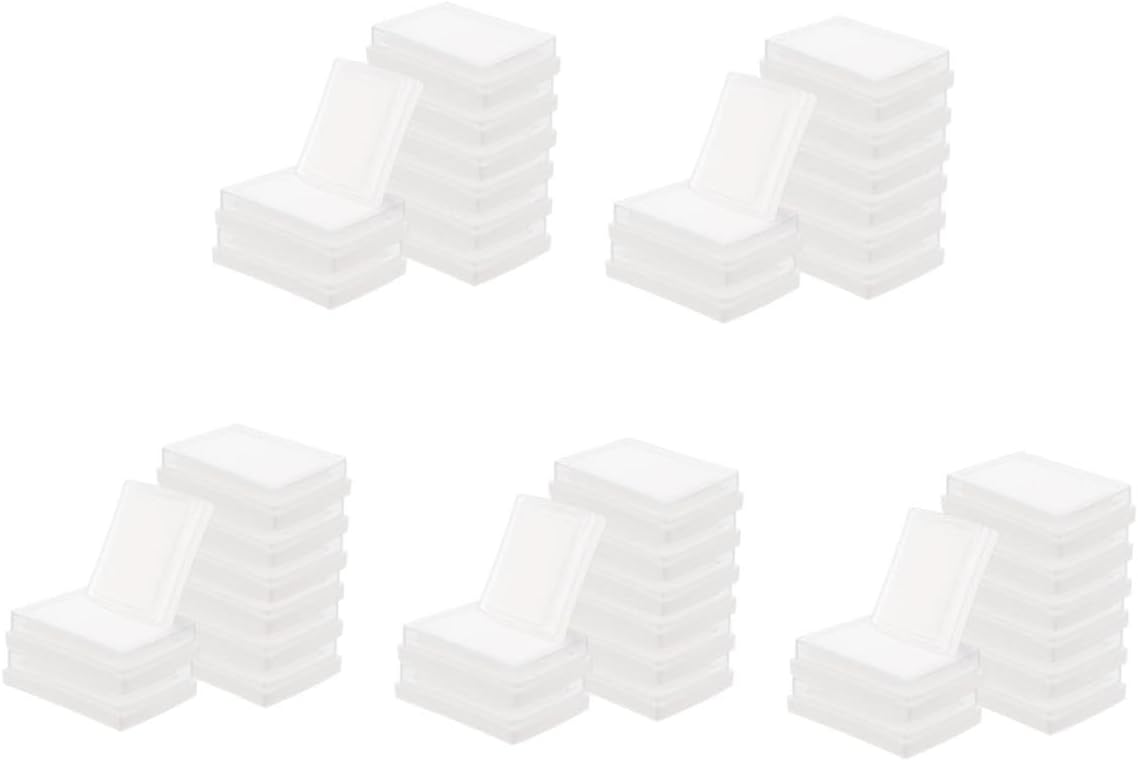 ARTIBETTER 30pcs Blank Stamp Ink Pads Reusable Ink Pads for Crafts High-Density Sponge Material Easy to Use for Scrapbooking and Journals