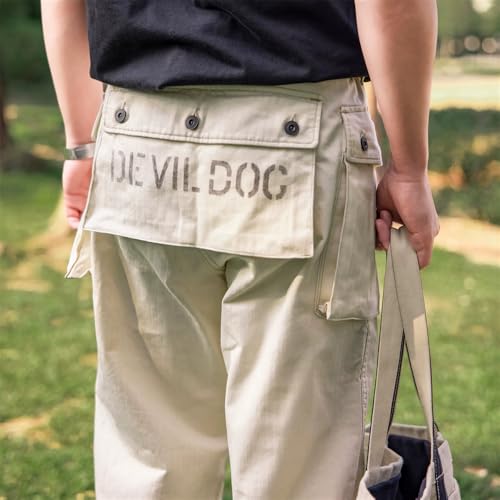 Red Tornado Herringbone P44 Paratrooper Pants White3