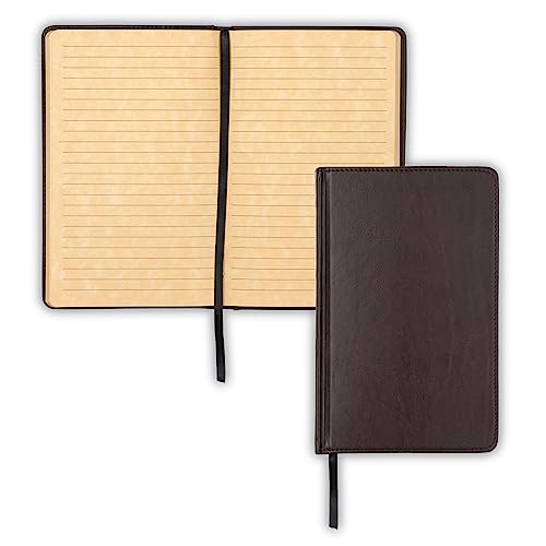 Cuaderno rayado Samsill de tapa dura marrón de 5.25x8.25 pulgadas para oficina y apuntes universitarios