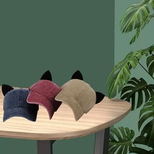 Image of Mens Baseball Cap Baseball Hat Funny Trucker Hats for Men Women Cute Beanie Distressed Cap Ponytail Hat for Women