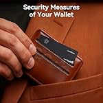 Air Tag Wallet Tracker Card 0.07in IP68 Waterproof Bluetooth Tracker Smart Wallets Finder, Passport, Work with Apple Find My, Wireless Charging, Card Locator[Apple MFi Certified] iOS Only - Image 2