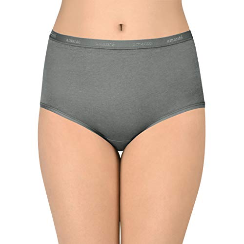 Image of Amante Solid Cotton Full Brief Panty Pack(Pack of 3)