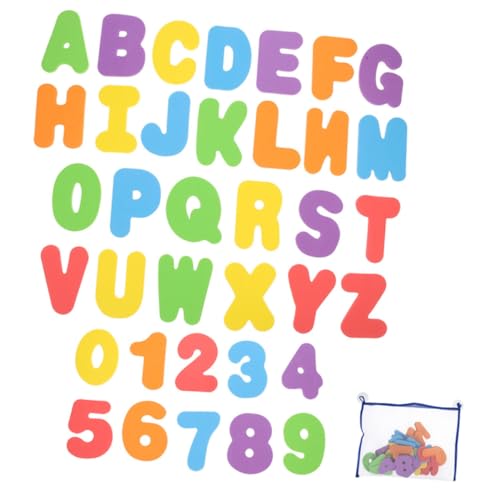 LALAFINA 用アルファベット認知お風呂 大文字 字 泡沫ステッカー 吸盤付き収納袋 幼児学習促進 知育遊び バスム教育用
