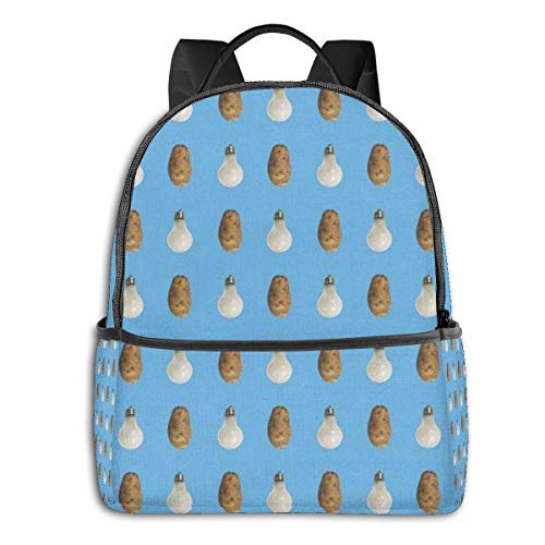 Preisvergleich Produktbild Kartoffel Glühbirnen Rucksack, Männer Rucksack, Reiserucksack, Mode Bedruckte Rucksack Geschenke für Männer Frauen Teenager
