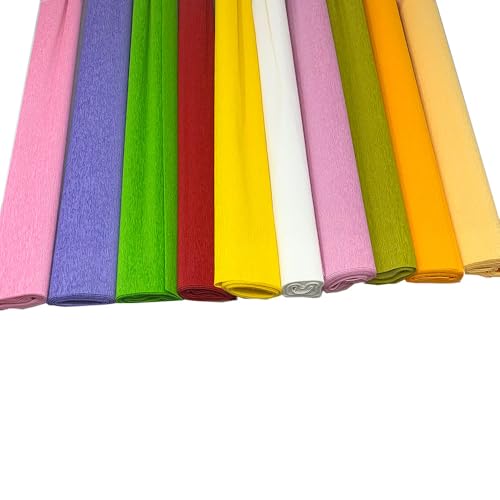 Papier crépon italien pour décoration de fête et bouquets floraux artisanaux
