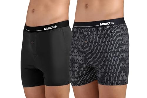 Image of &Circus Men's Puresoft Beechwood Modal Boxers | Ultra Soft Elastane Stretch Mens Breathable Boxer Innerwear Men