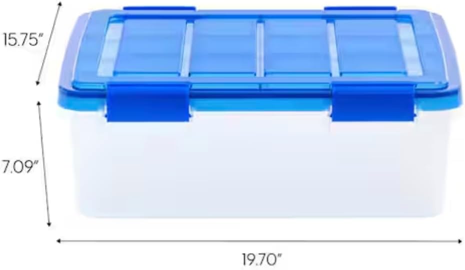 26 Quart Clear Plastic Storage Box with Lid PQ23089