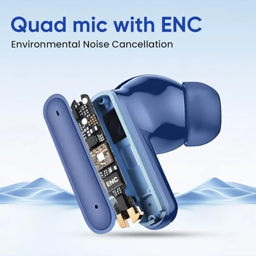 Image of YOYO PODS TWS Earbuds with Battery Display, BT 5.3+ENC Wireless Headphone, Upto 36Hrs Playtime, Quick Pairing, Immersive Sound, Touch Control, Fast Charging, IPX4 & Voice Assistance(Black)
