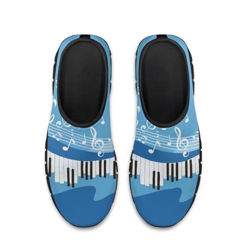 Howilath Music Note Piano Slip on Loafers for Women Running Sneakers Hands Free Shoes with Anti-Slip Sole4