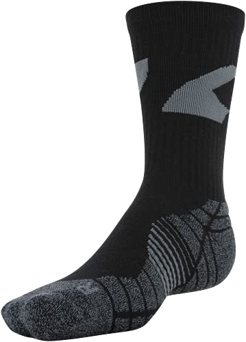 Under Armour Men's Standard Elevated Novelty Crew Socks, 3-Pairs, Black/Pitch Gray Assorted, Large #TOP2