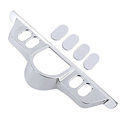 Astra Depot Chrome Switch Dash Panel Accent + Chrome Insert Cover Kit for Harley H-D Electra Street Tri Glide