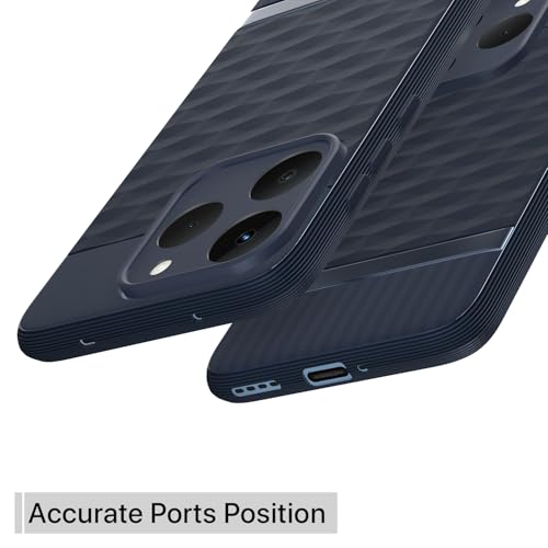 Image of Pikkme Back Cover for Realme 15T 5G / Realme Narzo 90 5G Camera Protection 3D Hexa Cube Design Silicone Protective Bumper Case (Blue)