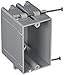 1-Gang Rectangular Nonmetallic Cable Box, 3-3/16 in. Deep,Grey