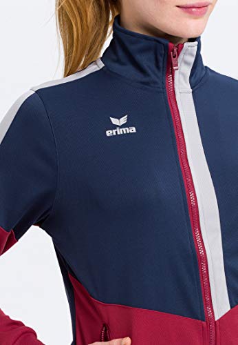 Erima Damen Squad Worker Jacke (1032042), new navy/bordeaux/silver grey, 44 – Ansicht 2