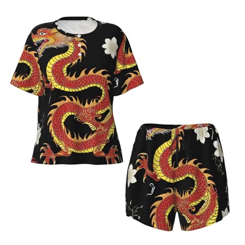 Women's Cotton Pajama Set, Short Sleeve Shirt and Full Length4