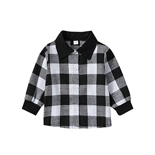 Toddler Clothes Leisure Retro Boys Girls Long Sleeve Plaid Prints Jacket Kids Jacket Tops