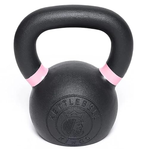 Kettlebell Kings Powder Coated Kettlebells Weight 8KG - Hand weights Workout Gym Equipment and Strength Training Sets for Women and Men - Weights Set for Home Gym (4-48KG)