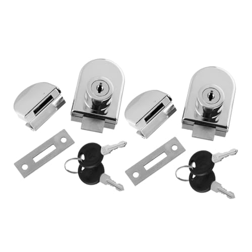 UKCOCO 2 Juegos Cerradura De Escaparate Vitrina Código Cerradura De Puerta Digital Interior Mechón De La Puerta Armario Con Cerradura Gabinetes Cerraduras Cerrar Aleación De Zinc Plata