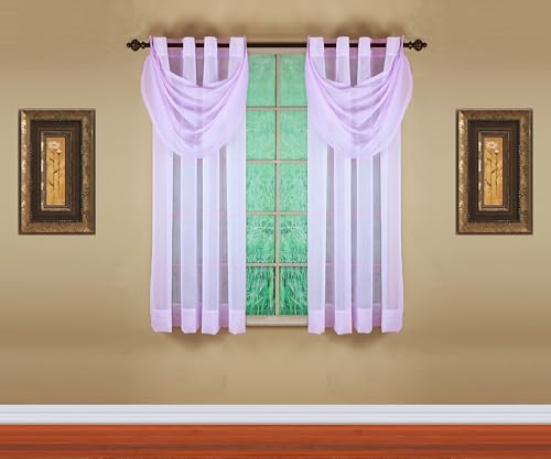 Image of Today's Curtain, Emelia Grommet Sheer Panel 63 inch Lilac, 59 inch W x 63 inch L