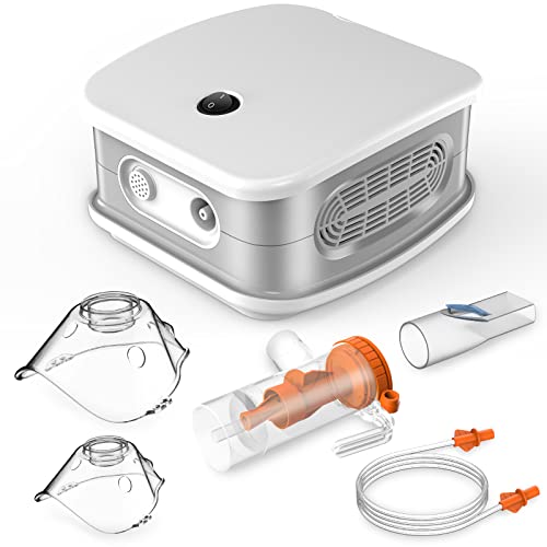 Image of Nebulizer Machine for Adults, Compressor Nebulizer Machine for Kids, Portable Nebulizer Steam Inhaler with Masks, Personal Cool Mist Nebulizer Kit for Travel Home Office Daily Use