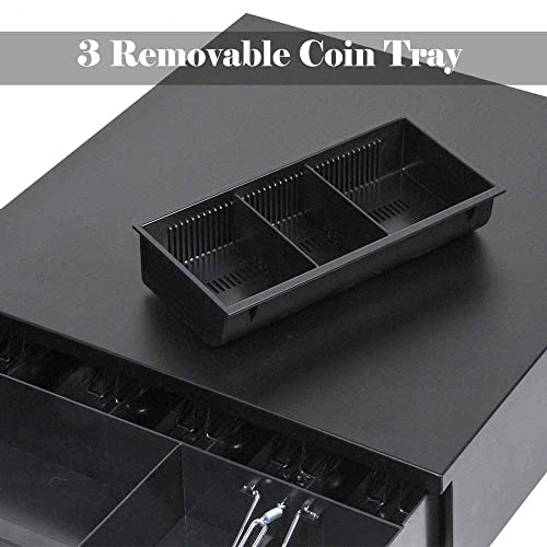 Image of Smart Cash Drawer Metal, for Point of Sale (POS) System, 5 Cash /8 Coin, Cash Drawer