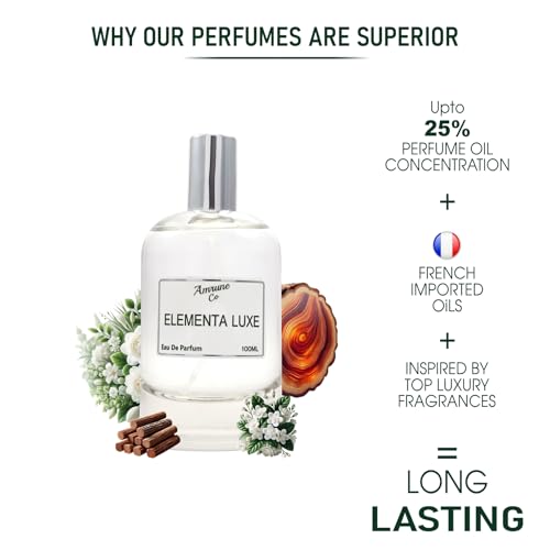 Image of Elementa Luxe | Luxury Unisex Eau De Parfum | Fresh Musky Woody | Perfume Spray for Men & Women | Strong & Long Lasting Fragrance | Luxury Gift for Him & Her | 100 ml