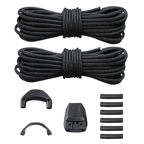 Pattini a rotelle, scarpe da ginnastica e altro ancora con occhielli piccoli. Set completo: il set contiene 2 lacci neri sottili da 1,5 mm (lunghezza 137,2 cm), 2 fermalacci e 2 clip per lacci. Sono incluse anche istruzioni di montaggio facili da capire (potrebbero non essere in lingua tedesca).