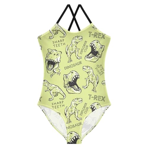 CaTaKu Girls One Piece Swimsuits Hawaiian Toddler Bathing Suit for Girls Kids Swimwear 3-10 Years