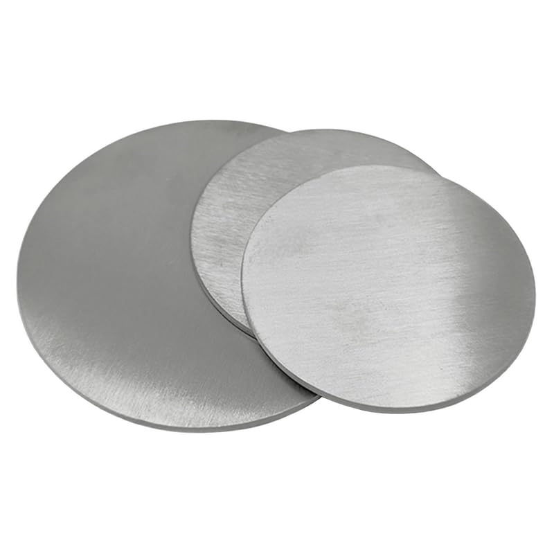 4 Piece/1 Piece 304 Stainless Steel Circular Plate Flat Brushed Metal Polished Board Round Sheet Plates Laser Cutting Sheet (1 Piece-2.5X300MM)