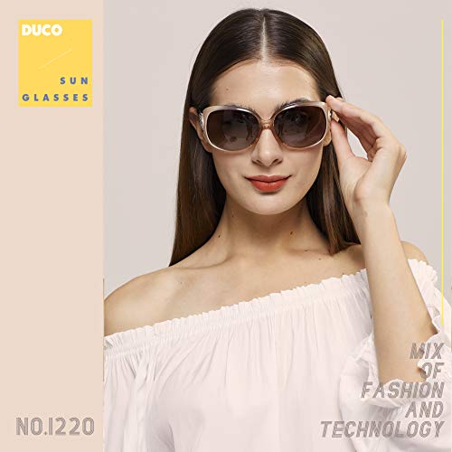 image for DUCO Shades Classic Oversized Polarized Sunglasses for Women 100% UV P