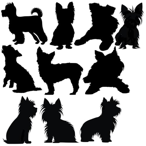 Siluetas de Yorkshire Terrier de vinilo para amantes de perros 2