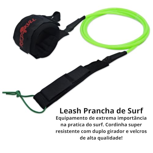 Strep Prancha De Surf Regular 6pés 6mm Leash Cordinha Surf (Verde)