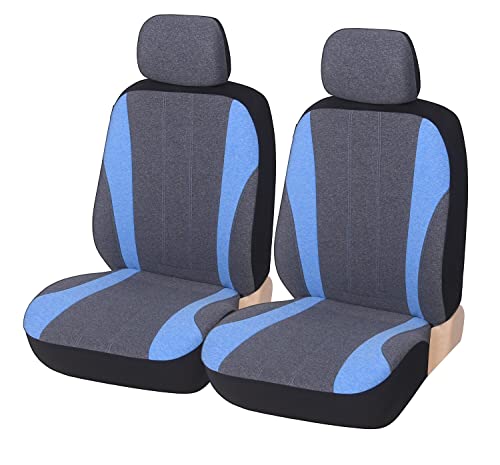 AUTOYOUTH Universal Front Set Car Seat Covers, Airbag Compatible Bucket Seat Covers with Removable Headrest, Auto Interior Accessories for Auto Truck Van SUV