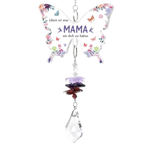 Cadeau voor mama, kristallen vlinderhanger, cadeaus voor mama, verjaardag, Moederdag, Kerstmis, Valentijnsdag, decoratie voor ramen en auto