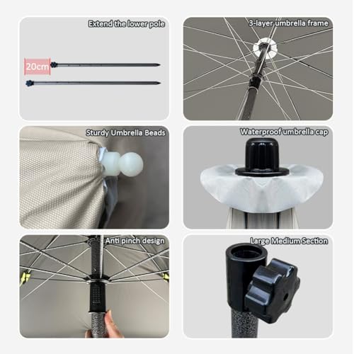 Parasol de terrasse réglable pour éviter les coups de soleil