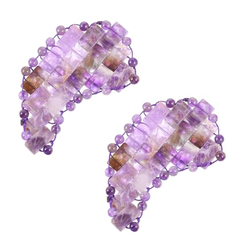 Masque de sommeil chaud froid en jade violet mauve avec bandeau améthyste FRCOLOR