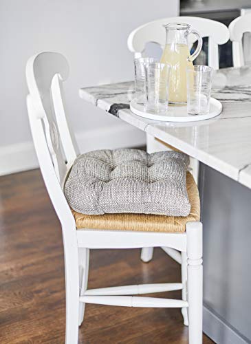 Klear Vu Tyson Overstuffed Universal Non-Slip Dining Chair Cushions For Kitchen Decor Or Office Use, U-Shaped Skid-Proof Seat Pad, 15X15 Inches, 4 Count (Pack Of 1), Natural #TOP7