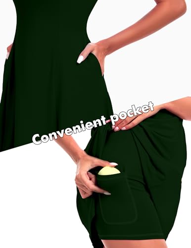 Womens-Golf-Dress-Tennis-Dresses-Workout-Athletic-Dress-with-ShortsShort-SleevePocket