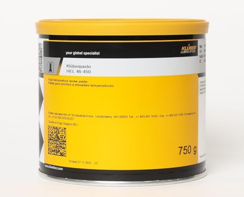 Kluber Lubrication KLUBERPASTE HEL 46-450 Screw Paste-Lubricating & Assembly Paste for Hot Air Ducts-Auto Exhausts-Compressors-Turbochargers 750 g Can