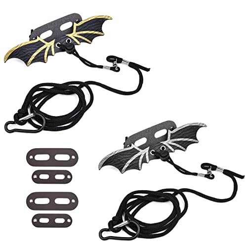 Image of 2X Leather Bearded Dragon Lizard Leash Harness Cooling Wing Adjustable Silver and Golden and for Safety Walking Outdoor for Small Animals Such as Lizards, Whiskers, Chameleons, Iguanas, Geckos